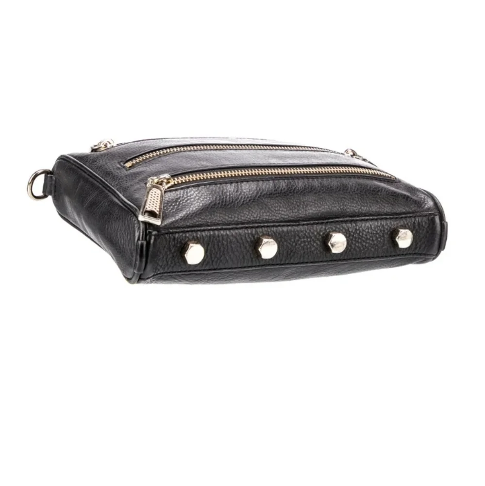 Rebecca MinkoffLeather Studded Chain Link Crossbody Bag